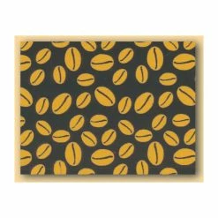 Feuilles de transfert chocolat Grains de café or 34 x 26,5 cm (x10)
