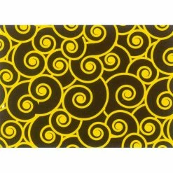 Feuilles de transfert chocolat spirales jaunes 34 x 26,5 cm (x10)