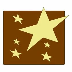 Moule Embout de bûche Carré Etoiles 85 x 74 mm Mallard Ferrière