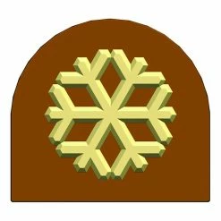 Moule Embout de bûche Flocon 78 x 85 mm Mallard Ferrière